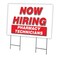 Signmission Now Hiring Pharmacy Technicians Yard & Stake outdoor plastic coroplast, C-2436 PHARMACY TECHNICIANS C-2436 PHARMACY TECHNICIANS - alternate 1